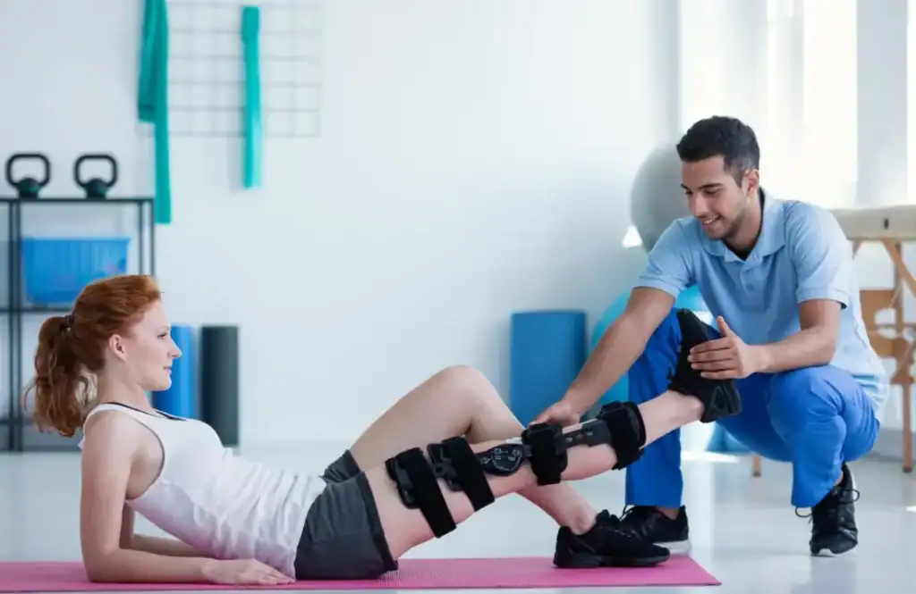 Woman having treatment to help muscle recovery Doancaster after an injury