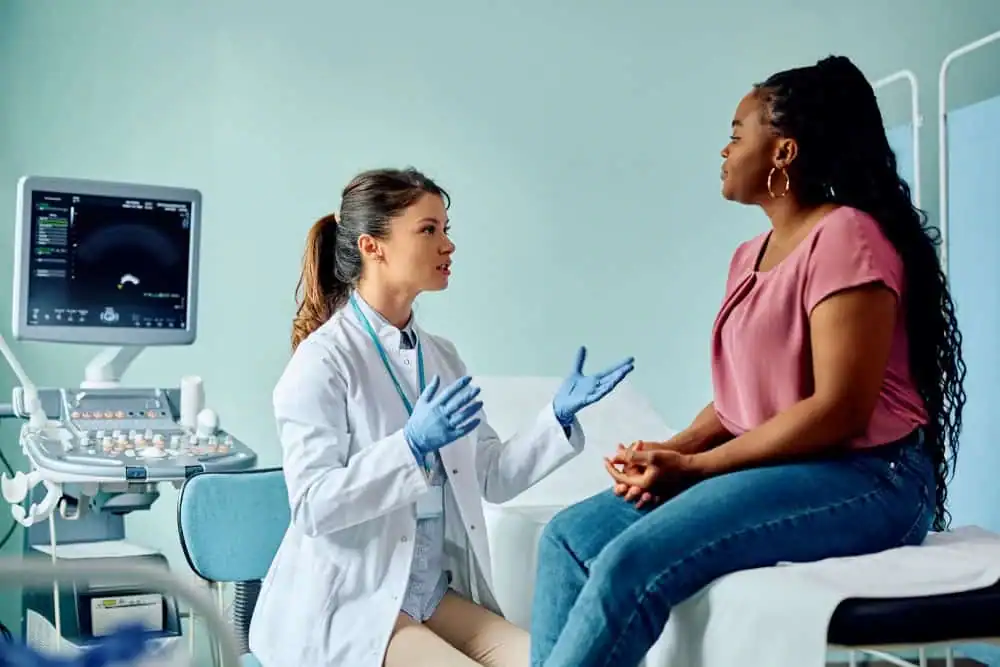 Woman have consultation about vaginal laxity Doancaster
