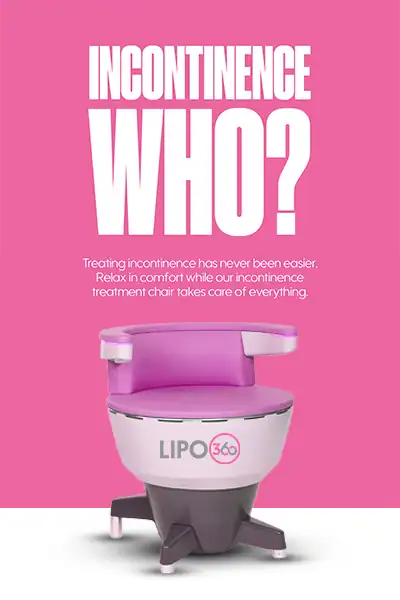 LIPO360 EMS Chair Can Help with Urinary Incontinence 2 Image of a urinary incontinence treatment seat Doancaster