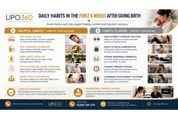 What to Do (and Avoid) in the First 6 Weeks After Giving Birth To Avoid Diastasis Recti 3 First 6 Weeks After Giving Birth To Avoid Diastasis Recti Doancaster : Daily Habits in the First 6 Weeks After Giving Birth